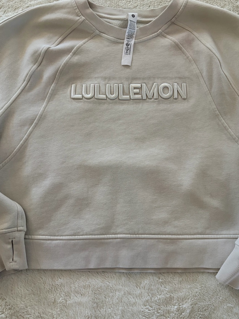 lululemon oversized scuba wordmark pullover